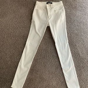 Express White High-Rise Skinny Jeans